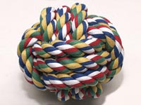 Hračka míč bavlněný barevný 12,5 cm