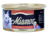 Paštika Miamor drůbež + drůbeží játra 85g