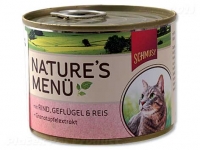 Konzerva Schmusy Nature´s Menü hovězí + drůbež 190g