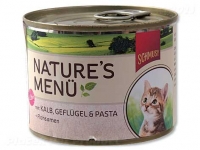 Konzerva Schmusy Nature´s Menü Junior tel. + drůb. 190g