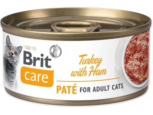 Konzerva BRIT Care Cat Turkey Paté with Ham 70g