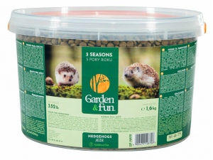GARDEN FUN krmivo pro volně žijící ježky kyblík 1,6 kg