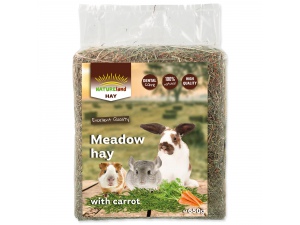 Seno NATURE LAND Meadow Hay s mrkví 0,65kg