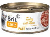 Konzerva BRIT Care Cat Turkey Paté with Ham 70g