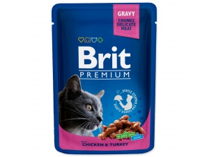 BRIT Premium Cat Chicken & Turkey kapsička 100 g
