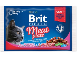 BRIT Premium Cat Meat Plate kapsičky 4ks