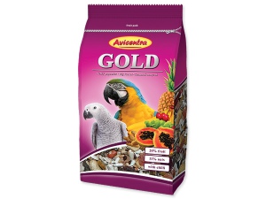 Krmivo AVICENTRA GOLD pro velké papoušky 850g