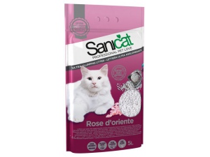 SANICAT ROSE DORIEN hrudkující bentonit s vůní růže 5l/4kg