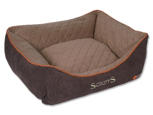 Pelíšek SCRUFFS Thermal Box Bed hnědý