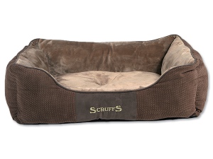 Pelíšek SCRUFFS Chester Box Bed čokoládový 50×40cm