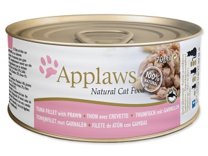 Konzerva APPLAWS cat tuna fillet & prawn 70g