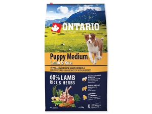 ONTARIO Puppy Medium Lamb & Rice 750g