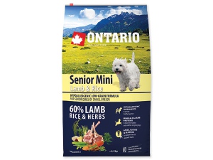 ONTARIO Senior Mini Lamb & Rice 6,5kg