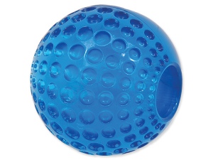 Hračka DOG FANTASY Strong míček gumový s důlky modrý