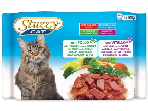 Kapsičky STUZZY Cat kuřecí + telecí - multipack 400g