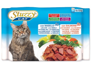 Kapsičky STUZZY Cat treska + losos - multipack 400g