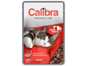 Calibra Cat kaps.- kuřecí a hovězí v omáčce 100 g