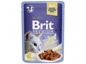 Kapsička BRIT Premium Cat Delicate Fillets in Gravy with Beef 85g