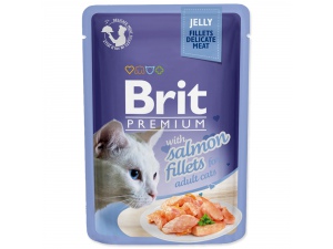 Kapsička BRIT Premium Cat Delicate Fillets in Jelly with Salmon 85g