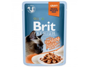 Kapsička BRIT Premium Cat Delicate Fillets in Gravy with Turkey 85g