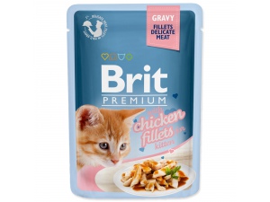 Kapsička BRIT Premium Cat Delicate Fillets in Gravy with Chicken for Kitten 85g