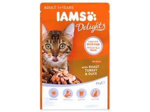 Kapsička IAMS Cat Delights Turkey & Duck in Jelly 85g