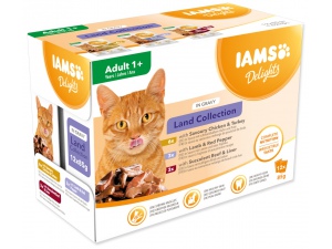 Kapsičky IAMS Cat výběr ze suchozemských mas v omáčce multipack