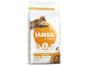 IAMS for Vitality Adult Cat Food Hairball Reduction with Fresh Chicken 2kg