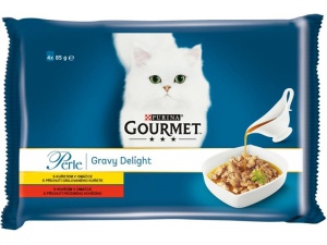 Gourmet Perle kapsle Gravy delight kuře hovězí v omáčce 4 x 85 g