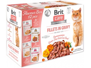 BRIT Care Cat Flavour box Fillet in Gravy 4 x 3 ks 1020g