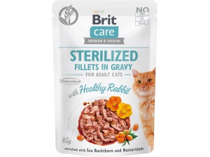 Brit Care Cat Sterilized Fillets in Gravy with Healthy Rabbit 85g
