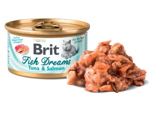 Brit Cat konz. Fish Dreams - Tuna & Salmon 80 g