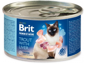 Konzerva BRIT Premium by Nature Trout with Liver 200g