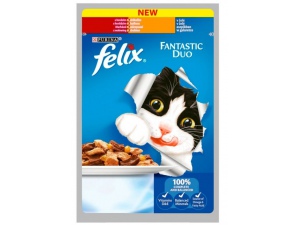 Kapsička Felix Fantastic DUO hovězí drůbež v želé 100g 