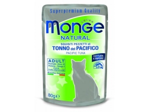 MONGE NATURAL kapsička tuňák v želé pro kočky 80 g