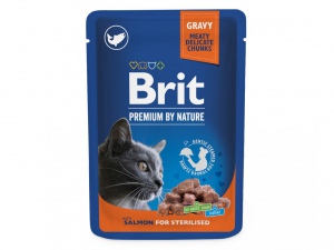 Brit Premium Cat Pouches Salmon for Sterilized 100 g