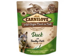 Kapsička CARNILOVE Dog Paté Duck with Timothy Grass 300g