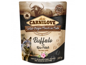 Kapsička CARNILOVE Dog Paté Buffalo with Rose Petals 300g