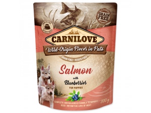 Kapsička CARNILOVE Puppy Paté Salmon with Blueberries 300g