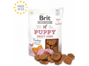 Snack BRIT Jerky Puppy Turkey Meaty Coins 80g