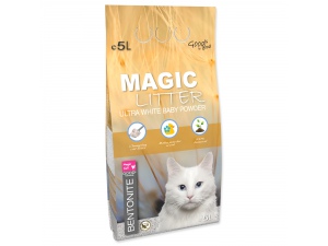 Kočkolit MAGIC LITTER Bentonite Ultra White Baby Powder 10l