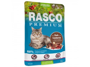 Kapsička RASCO Premium Cat Pouch Sterilized, Duck, Cranberries 85g