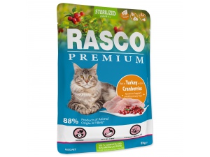 Kapsička RASCO Premium Cat Pouch Sterilized, Turkey, Cranberries 85g