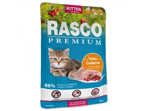 Kapsička RASCO Premium Cat Pouch Kitten, Turkey, Cranberries 85g