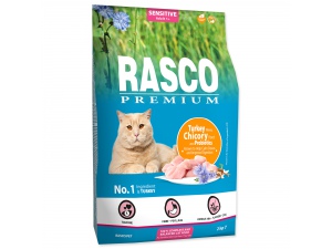 RASCO Premium Cat Kibbles Sensitive, Turkey, Chicory, Root Lactic acid bacteria 400g