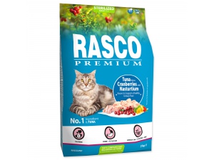 RASCO Premium Cat Kibbles Sterilized, Tuna, Cranberries, Nasturtium