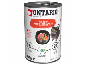 Konzerva ONTARIO Beef with Salmon flavoured with Spirulina 400g