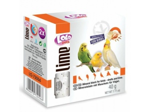 LOLOpets LIME minerální kámen s mušlemi pro ptáky 40 g