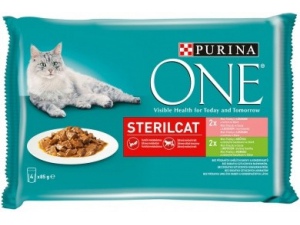 Purina ONE Sterilcat mini filetky mix 4 x 85 g