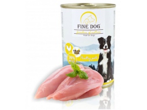 Fine Dog FoN konzerva pro psy drůbeží 70% masa Paté 400g
